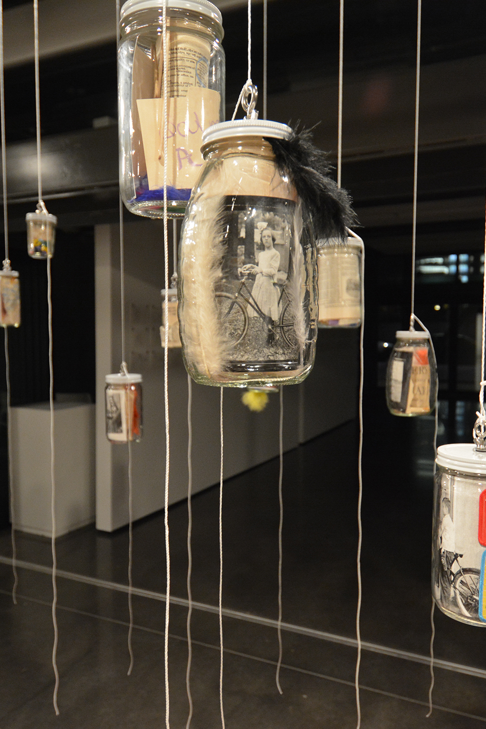 View of some of the Hanging Jars After the Opening Reception.